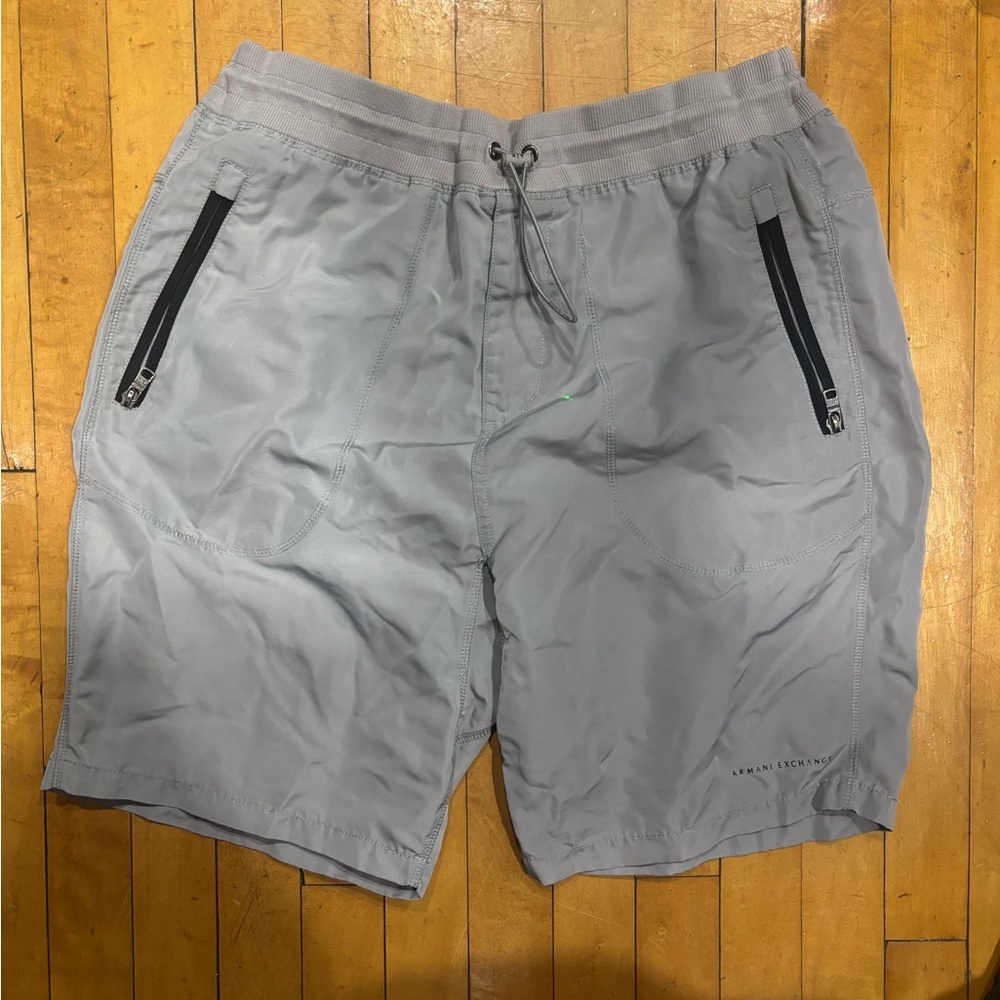 Armani Exchange Gray Elastic Shorts